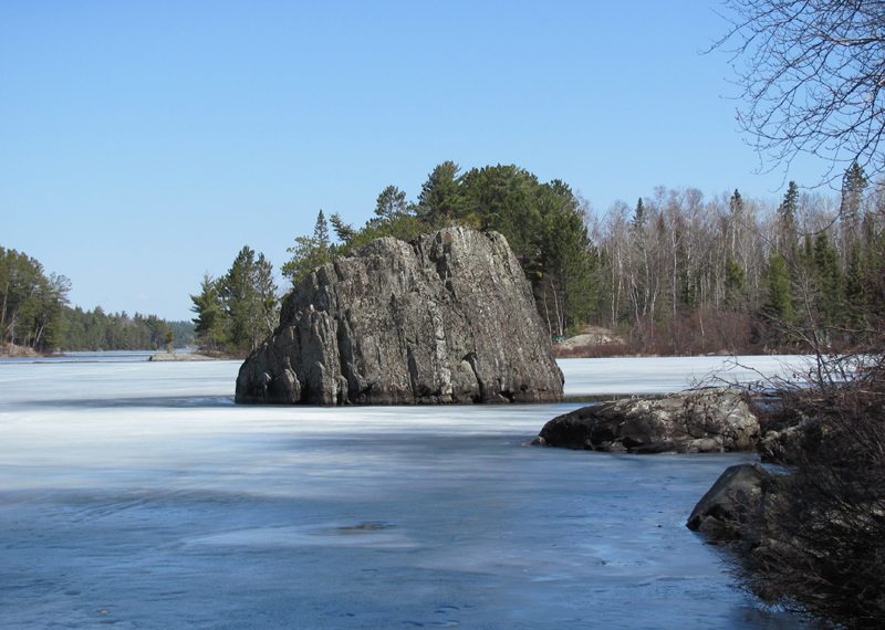 Spring Ice on Shagawa Lake Ely Minneosta End of April 2011